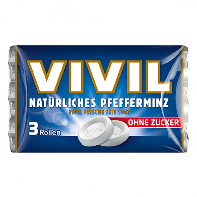 VIVIL EXTRA STRONG PFEFFERMINZ MENTA OHNE ZUCKER (TABLET - 28G)